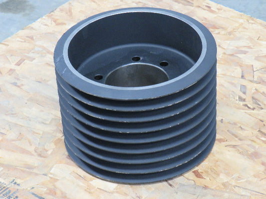 8-Groove V-Belt Pulley SPC Section 22mm x 18mm Belt QD Bushed