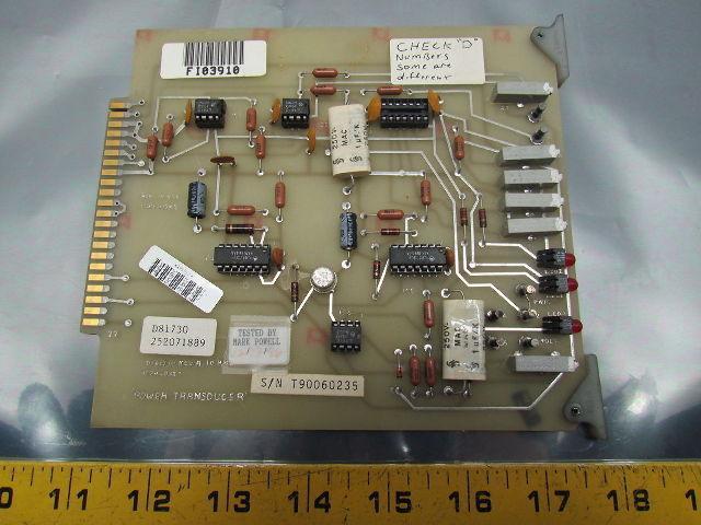 Tocco D81730 Power Transducer PC Circuit Board
