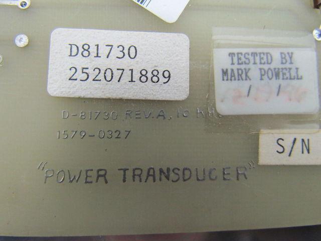 Tocco D81730 Power Transducer PC Circuit Board