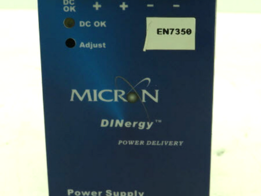 Micron DINergy MD120-24-1 Power Supply 100-240VAC Input 24VDC 5A Output 120W