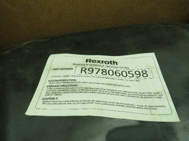 Rexroth Bosch R978060598 Hydraulic Accumulator Bladder