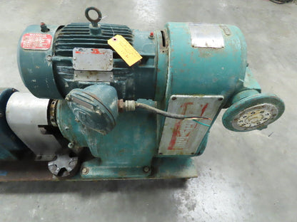 Tri Clover PRED125 3M UH4SL S Positive Rotary Pump Stainless 5Hp 3PH 230/460V