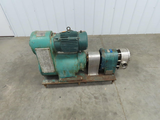 Tri Clover PRED125 3M UH4SL S Positive Rotary Pump Stainless 5Hp 3PH 230/460V