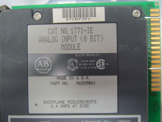 Allen Bradley 1771-IE A-B Analog Input Module 8Bit