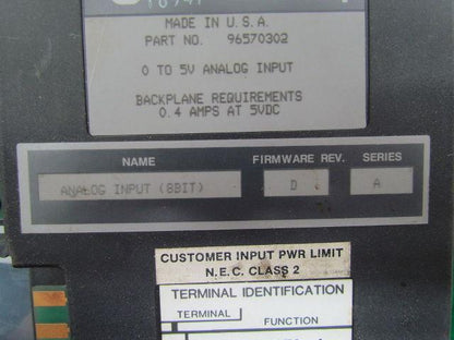 Allen Bradley 1771-IE02 A-B Analog Input 8-Bit Module