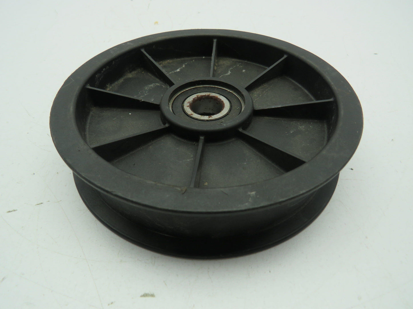 Nylon Plastic Flanged Pulley Idler 5/8" Bearing Bore 5.5" OD 24mm 1" Flat Belt