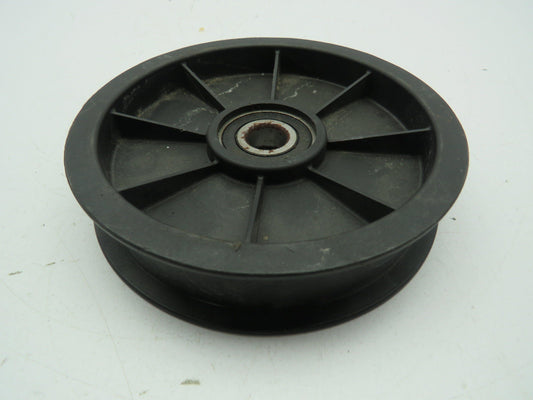 Nylon Plastic Flanged Pulley Idler 5/8" Bearing Bore 5.5" OD 24mm 1" Flat Belt