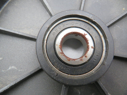 Nylon Plastic Flanged Pulley Idler 5/8" Bearing Bore 5.5" OD 24mm 1" Flat Belt