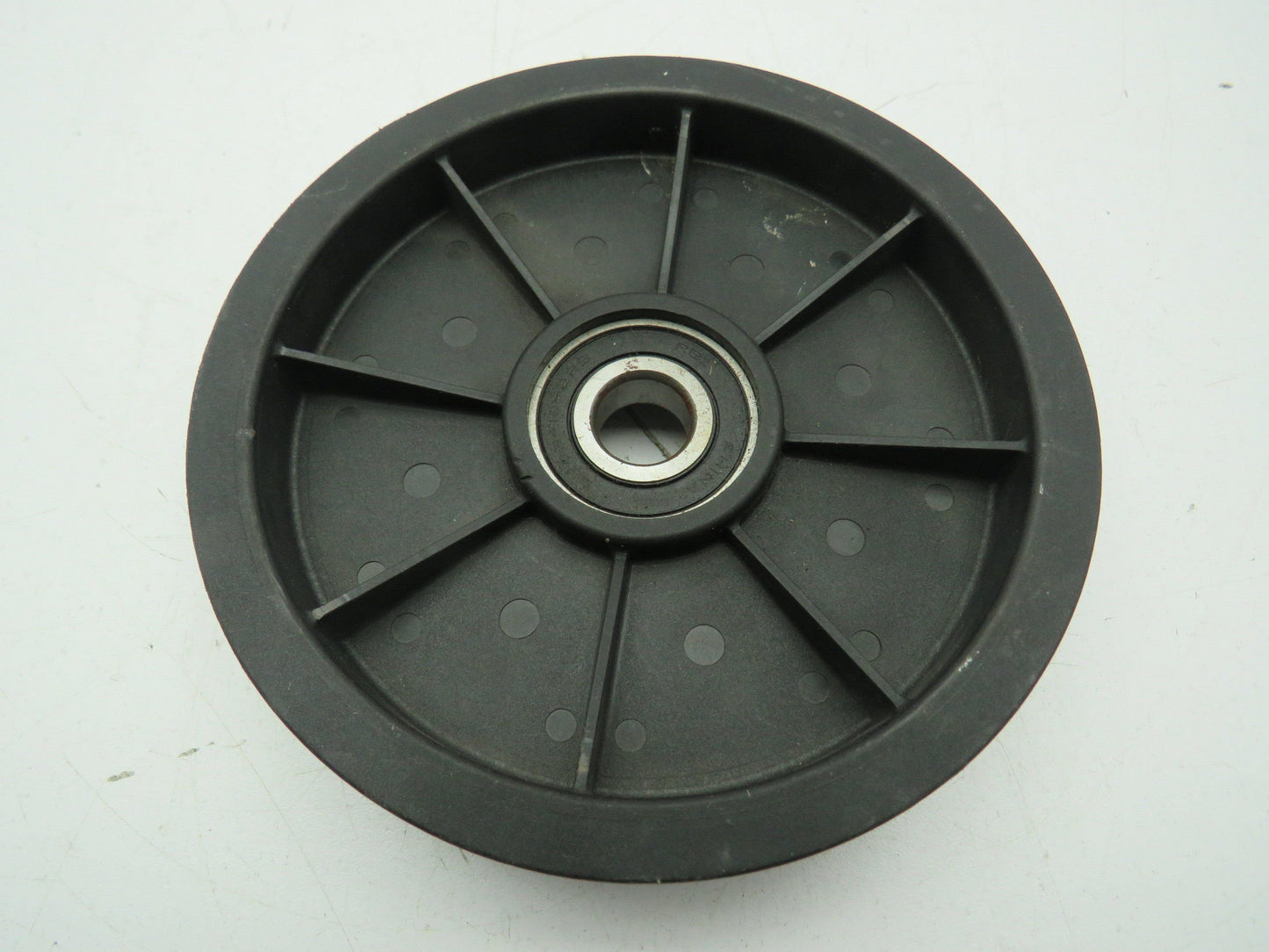 Nylon Plastic Flanged Pulley Idler 5/8" Bearing Bore 5.5" OD 24mm 1" Flat Belt