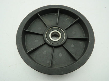 Nylon Plastic Flanged Pulley Idler 5/8" Bearing Bore 5.5" OD 24mm 1" Flat Belt