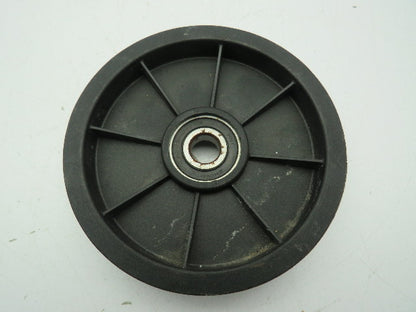 Nylon Plastic Flanged Pulley Idler 5/8" Bearing Bore 5.5" OD 24mm 1" Flat Belt