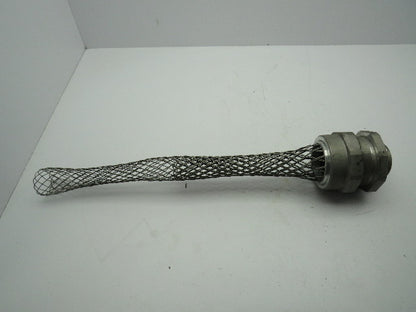 Strain Relief Steel Mesh Cord Grip 2" Male NPT 2"-2.3" Cable Dia