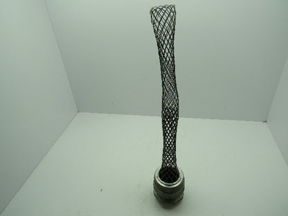 Strain Relief Steel Mesh Cord Grip 2" Male NPT 2"-2.3" Cable Dia