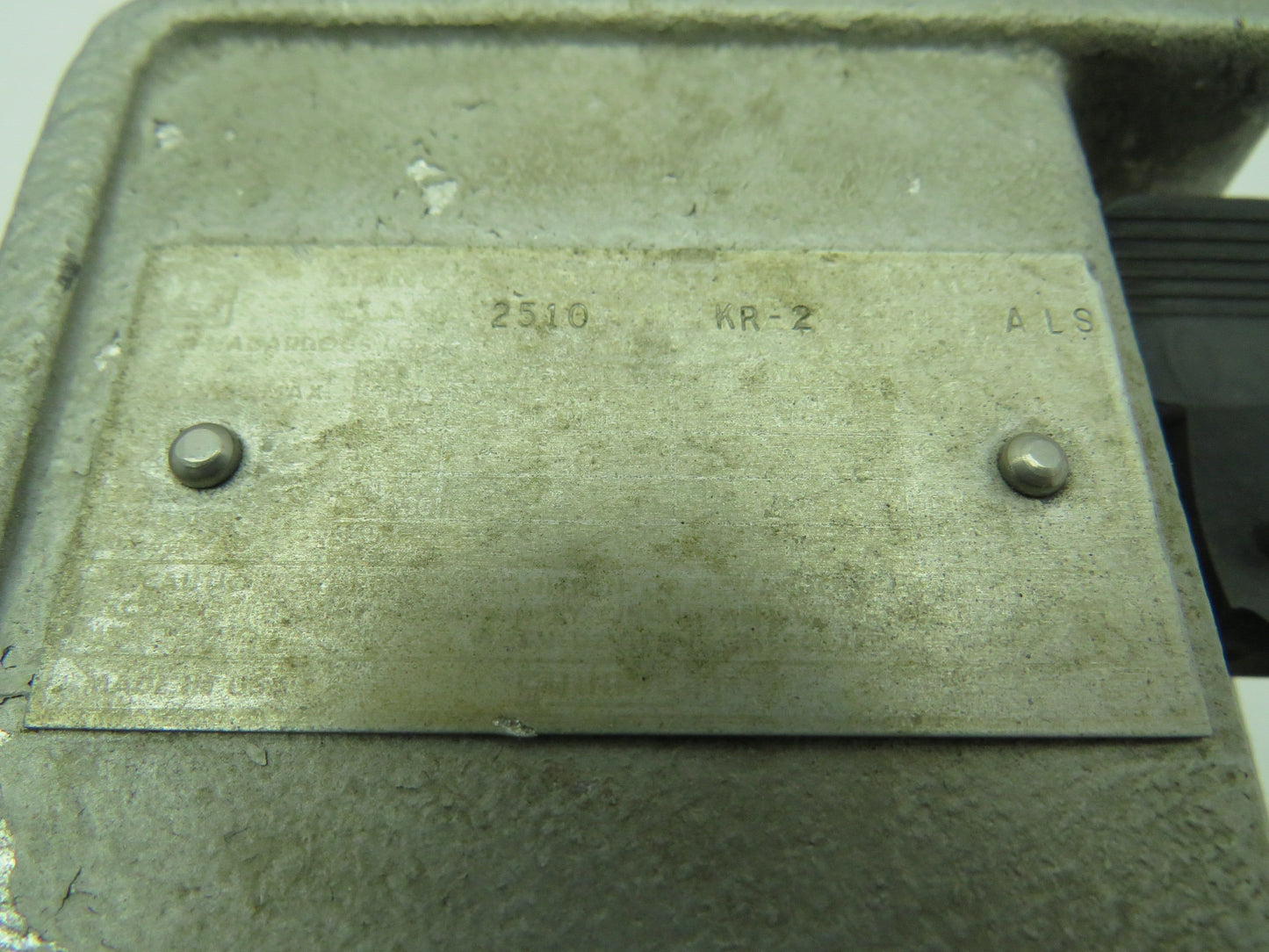 Square D 2510 Type KR-2 Manual Motor Starter Switch