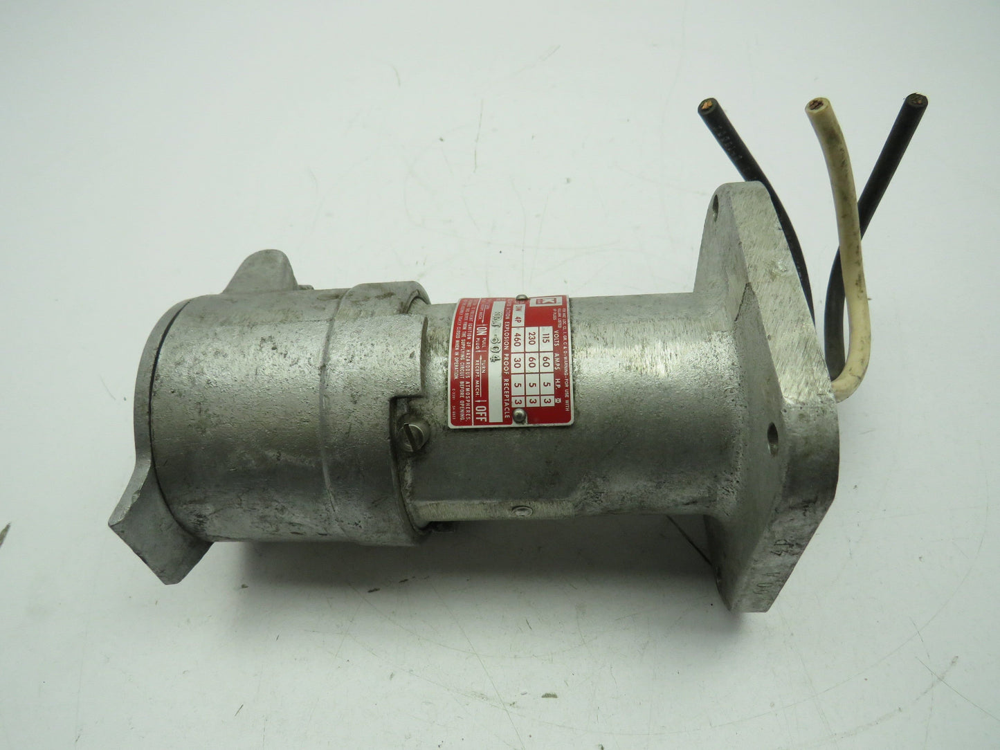 Killark KRJ-604 Explosion Proof Plug-In Receptacle 3W 4P 115-460V 3 Phase 60A