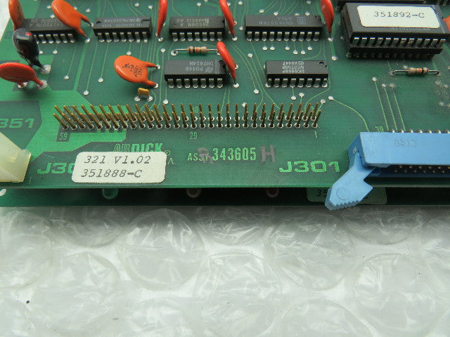ABDICK  PCB 343609-E VIDEOJET LOGIC PROCESSOR BOARD - AB DICK