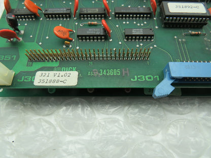 ABDICK  PCB 343609-E VIDEOJET LOGIC PROCESSOR BOARD - AB DICK