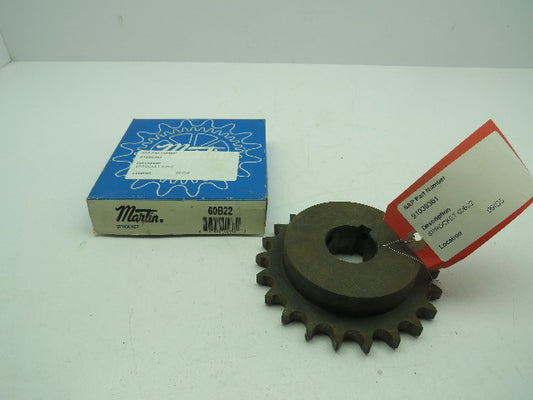 Martin 60B22 Sprocket 3/4" ID, 22 Teeth #60 Chain LOT OF 2