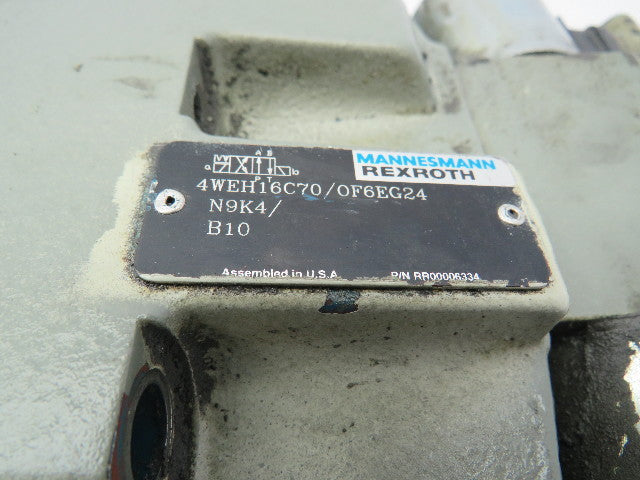Rexroth 4WEH16C70/OF6EG24-N9K4/B10 Hydraulic Double Solenoid Valve 4WEH16Y70