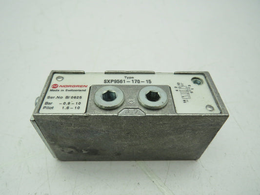 Norgen SXP9561-170-15 Pneumatic Spool Pilot Valve 5/2 5 Port 2 Pos