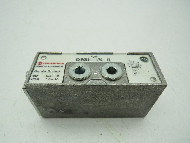 Norgen SXP9561-170-15 Pneumatic Spool Pilot Valve 5/2 5 Port 2 Pos