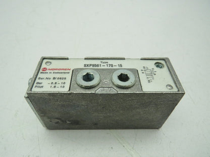 Norgen SXP9561-170-15 Pneumatic Spool Pilot Valve 5/2 5 Port 2 Pos