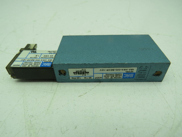 MAC 48A-AMA-000-GDCP-1DV Single Solenoid Plug-In Valve 24 VDC 20-120 PSI 1.8W