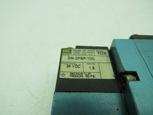 MAC 93A-AAB-BJA-DM-DFBP-1DG Solenoid Valve 24VDC 1.8W 150PSI