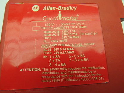 Allen Bradley 440R-ZBE820AZ1 Guardmaster Expansion Safety Relay MSR19E Ser A (2)
