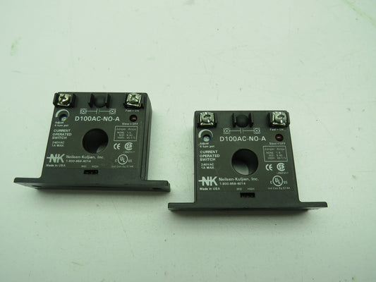 Neilsen-Kuljian D100AC-NO-A Current Operated Switch 240VAC 1A  Lot of 2