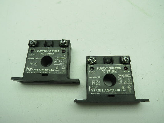 Neilsen- Kuljian D100AC-NO-A Current Operated Switch 240VAC 1A Lot of 2