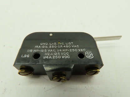 Honeywell BZ-2RM-A2 Micro Switch Lever Limit Switch 15A 125/250/480VAC Lot of 6