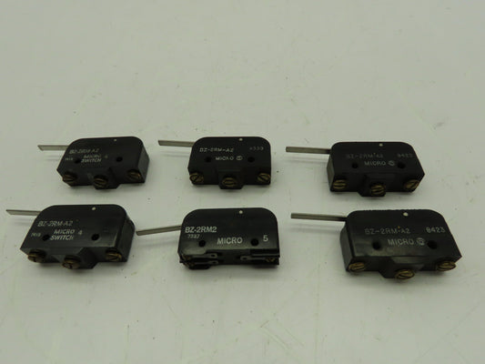 Honeywell BZ-2RM-A2 Micro Switch Lever Limit Switch 15A 125/250/480VAC Lot of 6