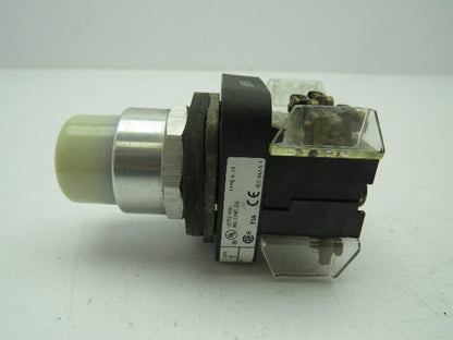 Allen Bradley 800T-QT20W Pilot Light Pushbutton Push-toTest Ser T White Lot of 2