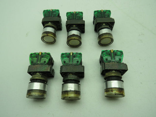 Allen Bradley White Flush Push Button Ser A 800E-2D0 N.O. 800E-2X10  Lot of 6