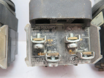 Allen Bradley 800T-PB16 Illuminated Push Button Ser T 120V WHITE NO/NC  Lot of 5