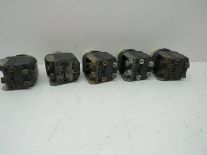 Allen Bradley 800T-PB16 Illuminated Push Button Ser T 120V WHITE NO/NC  Lot of 5