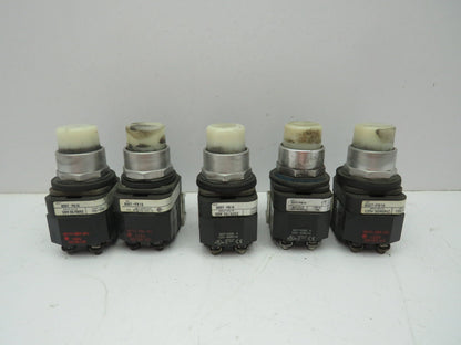 Allen Bradley 800T-PB16 Illuminated Push Button Ser T 120V WHITE NO/NC  Lot of 5