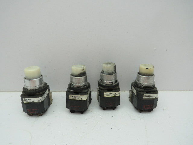 Allen Bradley 800T-PT16 Illuminated Push Button Ser T 120V WHITE NO/NC  Lot of 4