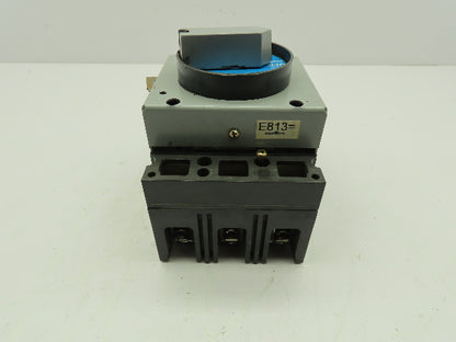 General Electric TED136D15 3 Pole Circuit Breaker 15 Amp. 600 Vac. W/ Turn Trip