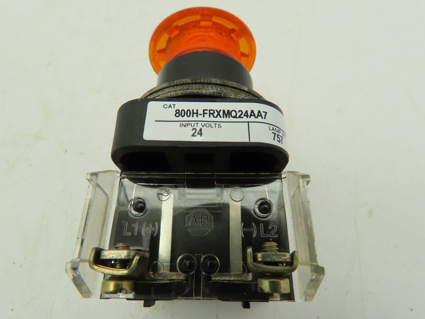 Allen Bradley 800H-FRXMQ24AA7 Illuminated 3-Pos Push-Pull Button AMBER Ser F 24V