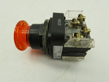 Allen Bradley 800H-FRXMQ24AA7 Illuminated 3-Pos Push-Pull Button AMBER Ser F 24V