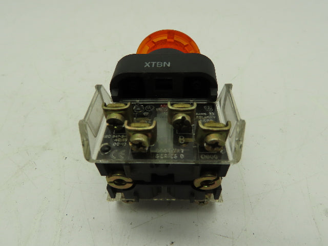 Allen Bradley 800H-FRXMQ24AA7 Illuminated 3-Pos Push-Pull Button AMBER Ser F 24V