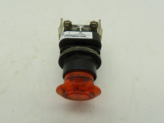 Allen Bradley 800H-FRXMQ24AA7 Illuminated 3-Pos Push-Pull Button AMBER Ser F 24V