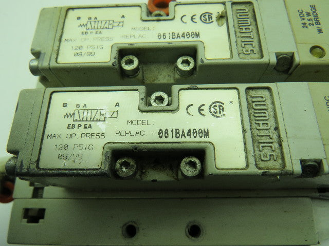 Numatics 061BA400M Solenoid Valve w/ Manifold Base
