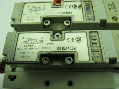 Numatics 061BA400M Solenoid Valve w/ Manifold Base
