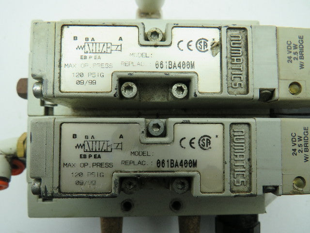 Numatics 061BA400M Solenoid Valve w/ Manifold Base
