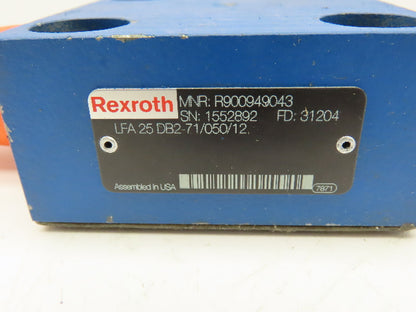 BOSCH R900949043  Cartridge valve LFA 25 DB2-7X/050/12