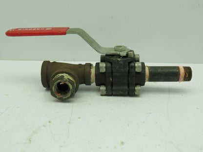 Habonim Stainless Ball Valve Steel Body 1/2" NPT Class 1500