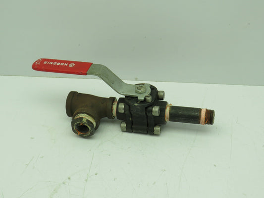 Habonim Stainless Ball Valve Steel Body 1/2" NPT Class 1500